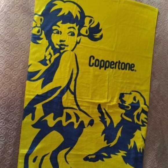 Two New Large Coppertone Beach Towels - never used or washed/won in a promotion! - Picture 1 of 3